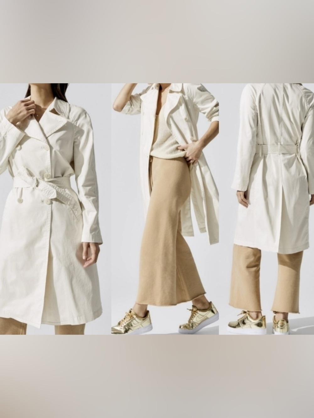 NILI LOTAN Oliver trench coat MISSING BELT size medium